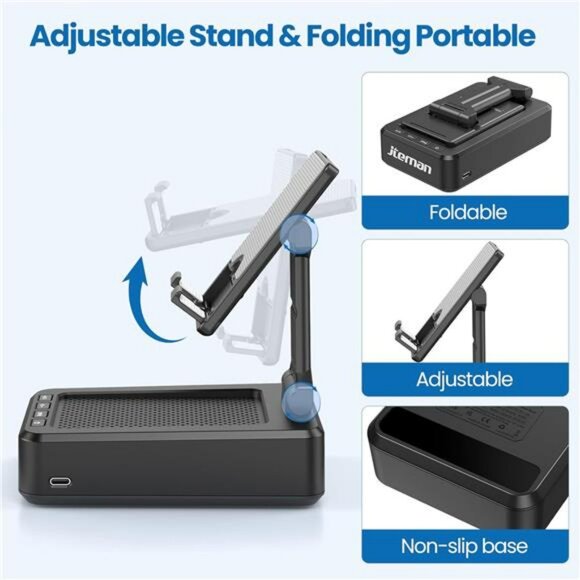 Bluetooth Speaker Phone Stand Adjustable Holder for iPhone iPad Samsung Desk - Picture 6 of 7